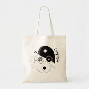 Camping is My Zen Yin Yang Teardrop Trailer Tote Bag