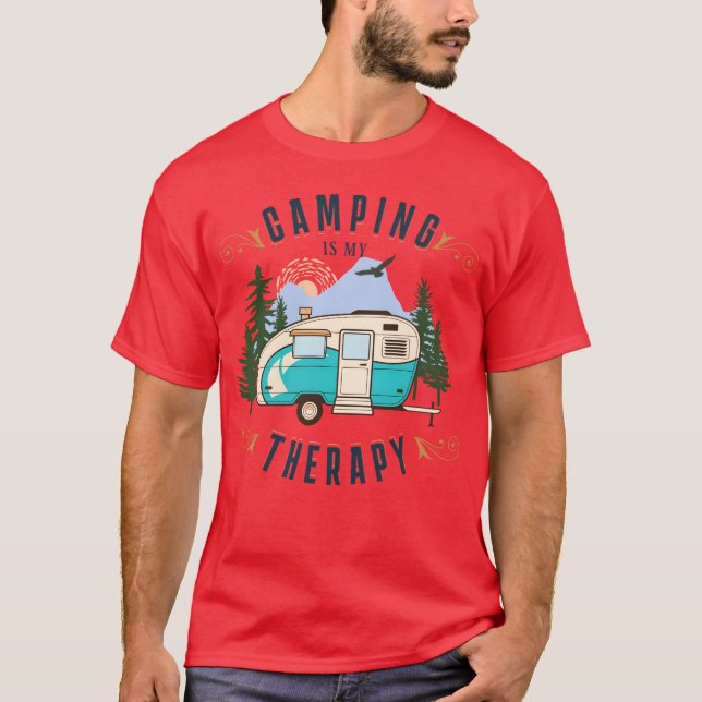 CAMPING IS MYHERAPY gift T-Shirt (Front)
