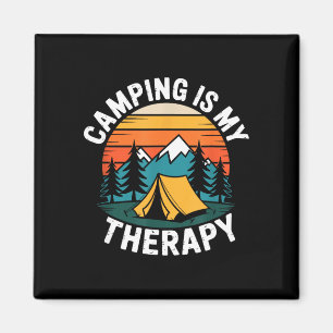 Camping is therapy camp camper outdoor adventure magnet
