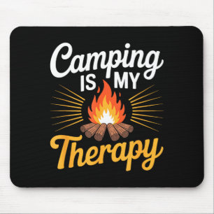 Camping is therapy camp camper outdoor adventure mouse pad