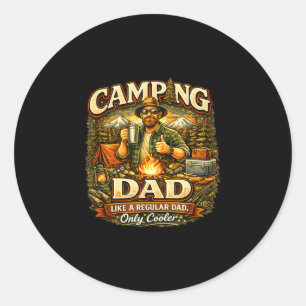 Camping is therapy shirt – funny camping for dad classic round sticker