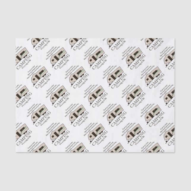 Camping: It's A Way of Life Tissue Paper (Front)