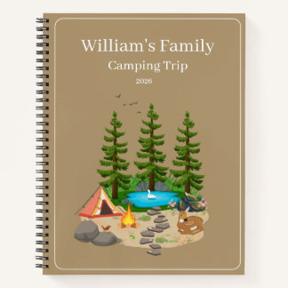 Camping Journal With Camping Illustration