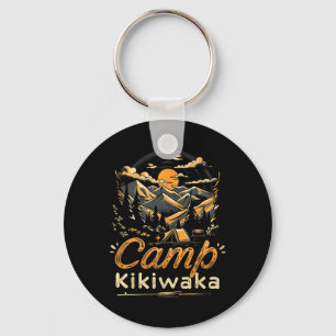 Camping Kikiwaka Camper Hike Tent Forest Mountain Key Ring