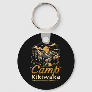 Camping Kikiwaka Camper Hike Tent Forest Mountain Key Ring