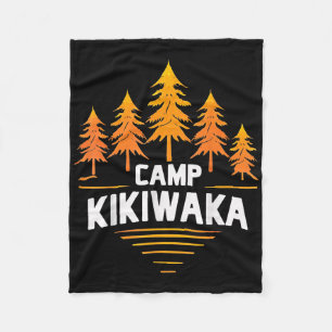 Camping Kikiwaka Summer Camp Forest Hiking Outdoor Fleece Blanket