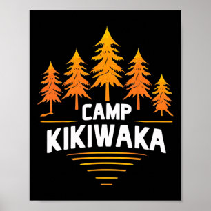Camping Kikiwaka Summer Camp Forest Hiking Outdoor Poster