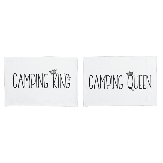 "Camping King and Queen" Pillowcase (Front-Set)