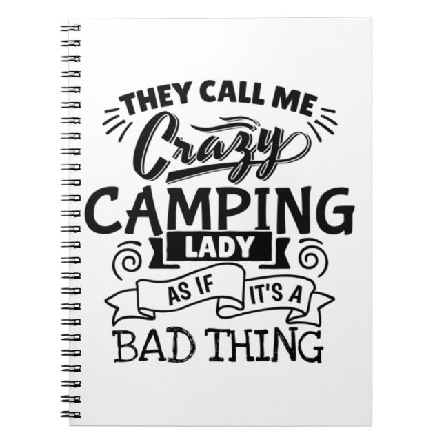 Camping Lady Notebook (Front)