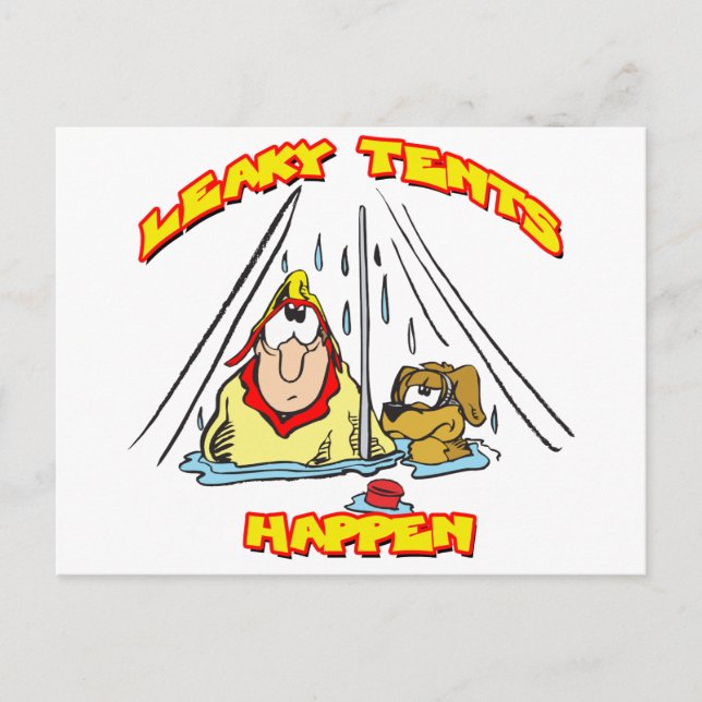 Camping-LeakyTents Postcard (Front)