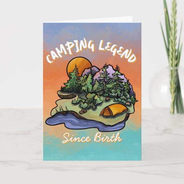 Camping Legend Birthday Card (Front)