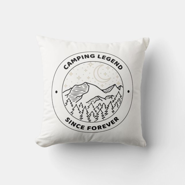 Camping Legend Since Forever  Cushion (Front)