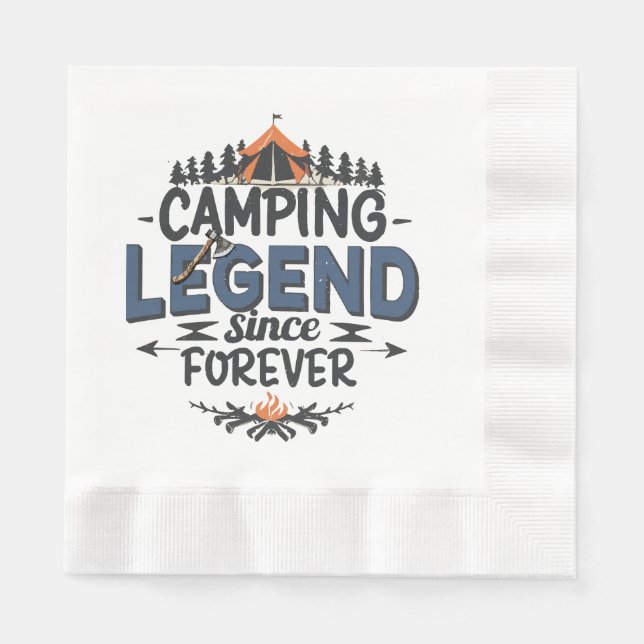 Camping Legend Since Forever Napkin (Front)