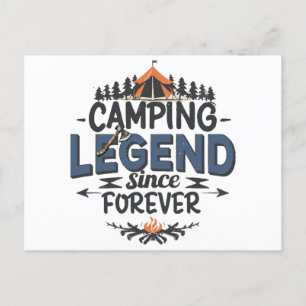 Camping Legend Since Forever Postcard