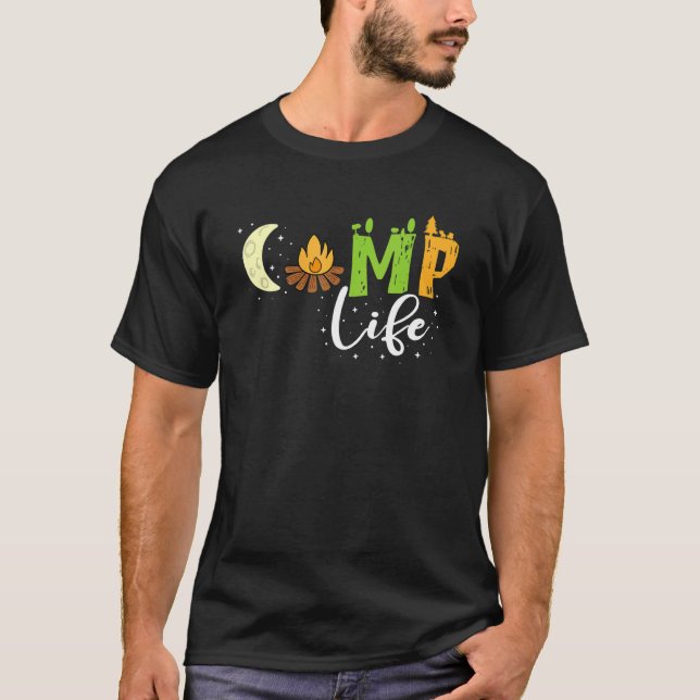 Camping Life Camper Forest Summer Camping Road Tri T-Shirt (Front)