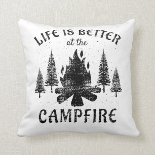Camping - Life Is Better By The Campfire Cushion