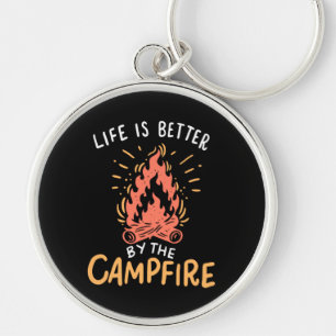 Camping - Life Is Better By The Campfire Key Ring