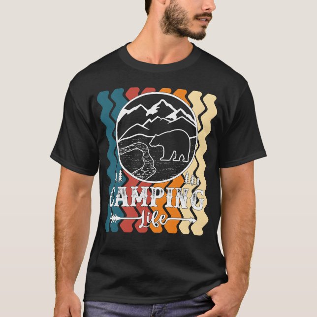 Camping Life Retro apparel gift T-Shirt (Front)