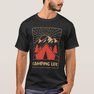 Camping Life Retro Vintage Camping Graphic Hiking T-Shirt