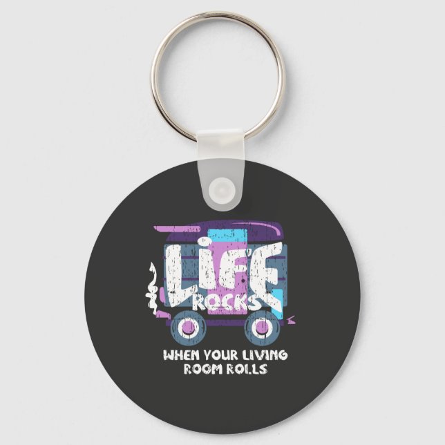 Camping - Life Rocks Key Ring (Front)