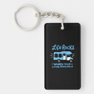 Camping - Life Rocks Key Ring