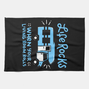 Camping - Life Rocks Tea Towel