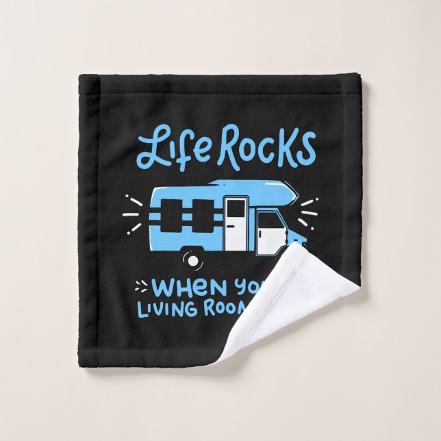 Camping - Life Rocks Wash Cloth (Wash Cloth)