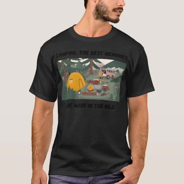 Camping lifestyle tent funny T-Shirt (Front)