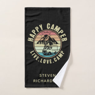 Camping- Live. Love. Camp Outdoors Hand Towel