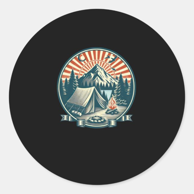 Camping Logo Very Cool Sticker  (Front)