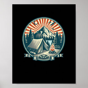 Camping Logo Very Cool Sticker Poster