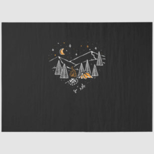 camping love hike nature wild line tissue paper