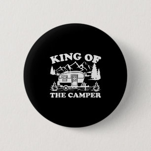 Camping Lover Camper Van King Of The Camper 6 Cm Round Badge
