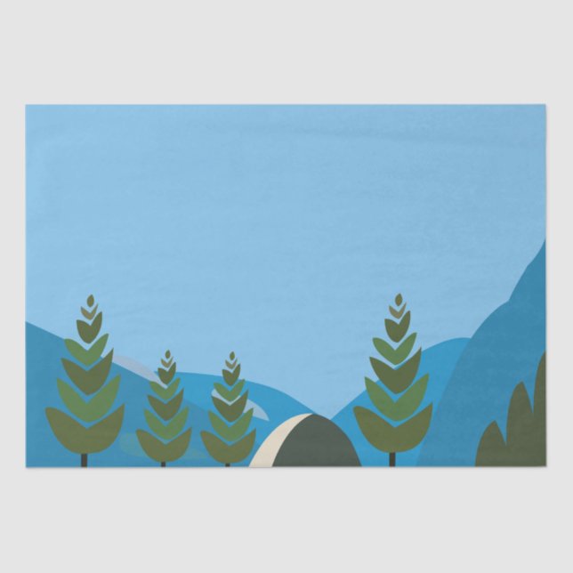 Camping Makes Me Feel Alive Camping Tissue Paper (Front)