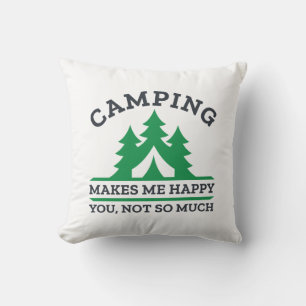 Camping Makes Me Happy Cushion