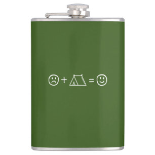 Camping Makes You Happy Hip Flask