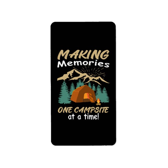 CAMPING Making Memories Label (Front)