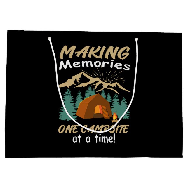 CAMPING Making Memories Large Gift Bag (Back)