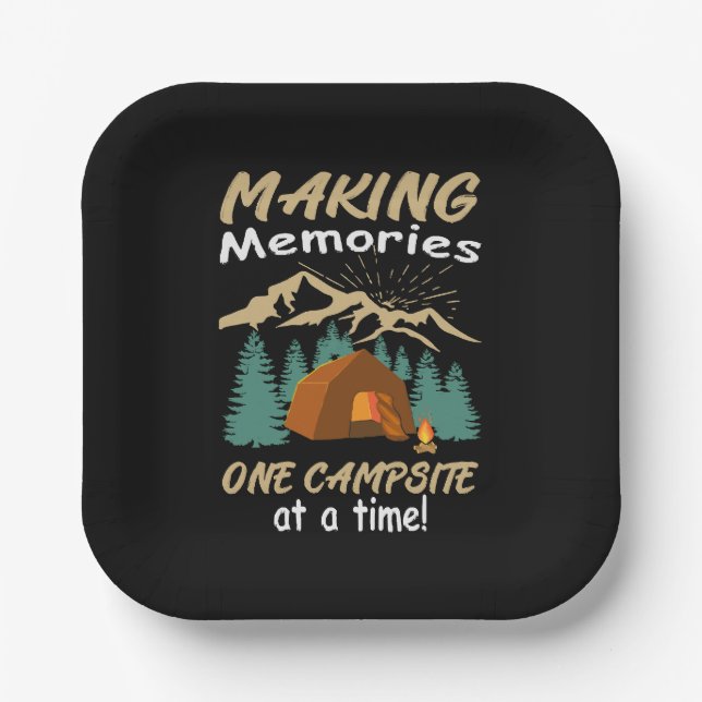 CAMPING Making Memories Paper Plate (Front)