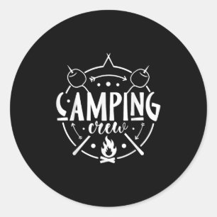 Camping Matching Design For Family Camper Group Ca Classic Round Sticker