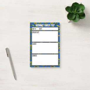 Camping Menu Meal Planning Tool Post-it Notes