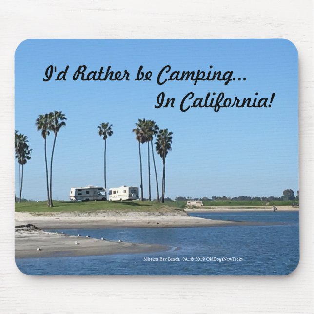 Camping, Mission Bay Beach, California Mouse Pad (Front)