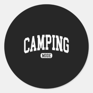 Camping Mode Campfire Camp Life Summer Vacation Fu Classic Round Sticker