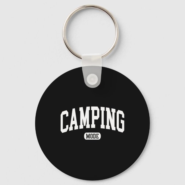 Camping Mode Campfire Camp Life Summer Vacation Fu Key Ring (Front)