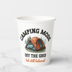 Camping Mode: Off The Grid - Funny Accountant Gift Paper Cups