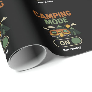 Camping Mode On Funny Nature Lover Camper Gift Rv Wrapping Paper