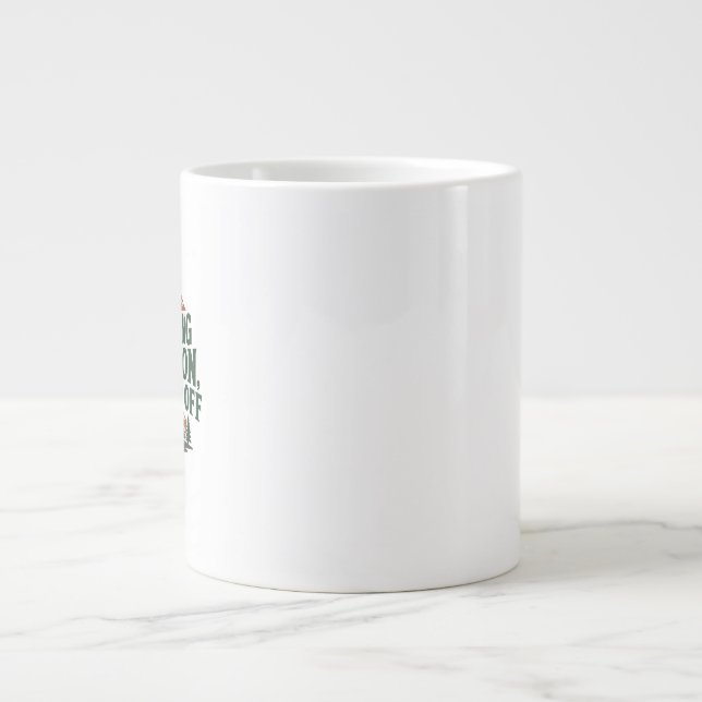 Camping Mode On Problems Off Funny Outdoor Design Large Coffee Mug (Front)