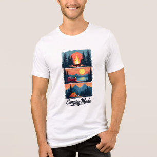 Camping Mode T-Shirt Adventure in Nature Graphic Tri-Blend Shirt