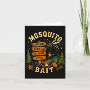 Camping mosquito bait campfire for retro squad card