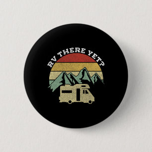 Camping Motorhome Campervan Retro Vintage Rv There 6 Cm Round Badge